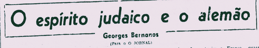 imagem do título do texto original de George Bernanos